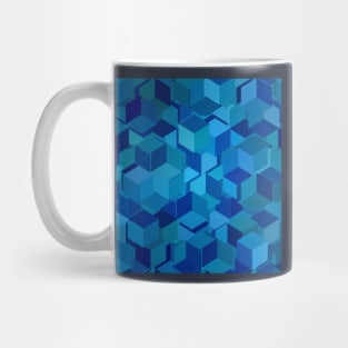Blue cubes disintegrating Mug